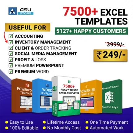 7500+ AI Powered Excel Templates!